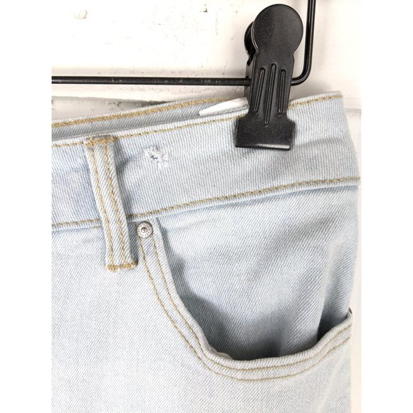 90s vintage light blue flare high rise denim jeans - Picture 4 of 6